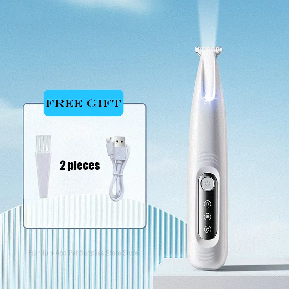 Tagliacapelli per zampe di cane a LED impermeabile